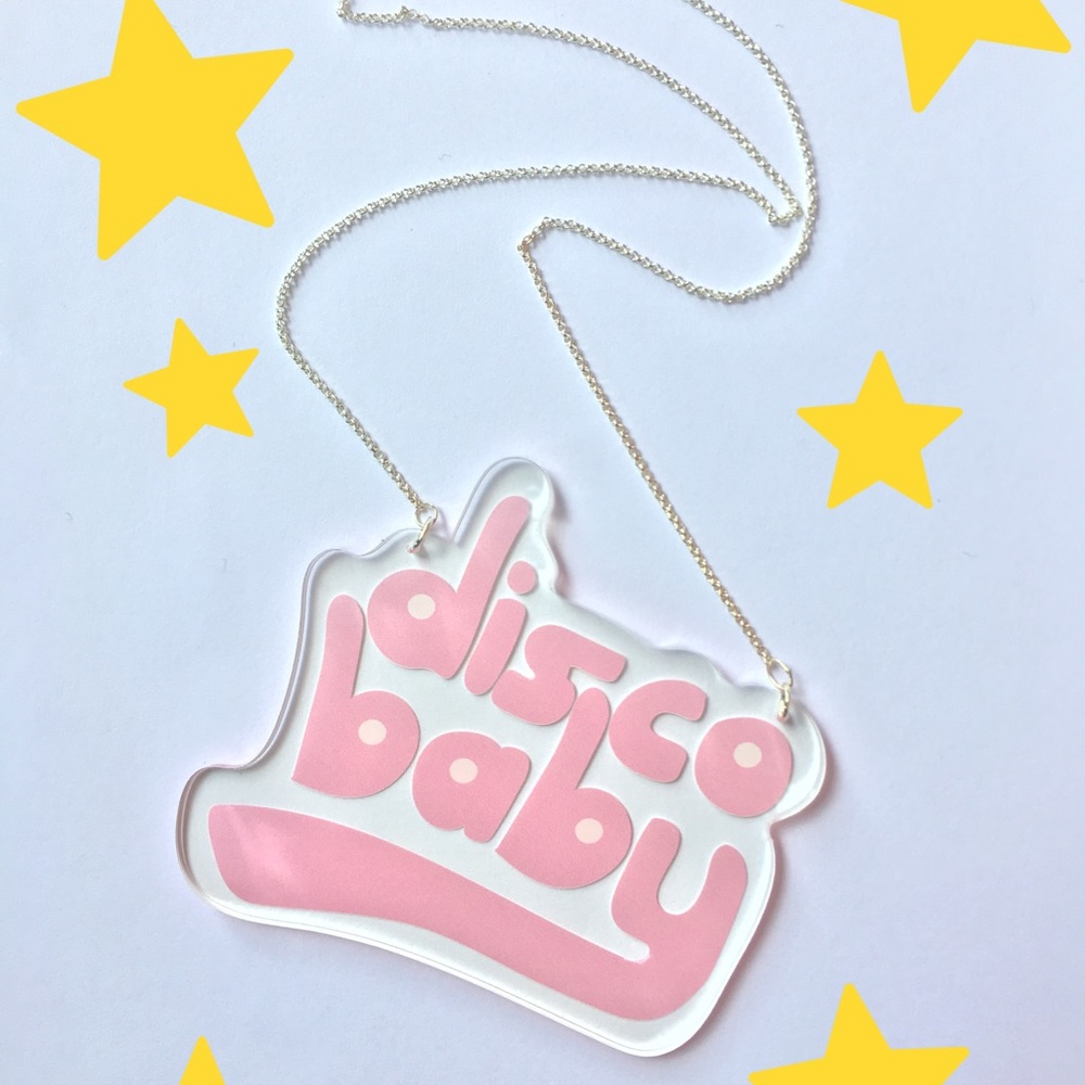 Disco baby necklace